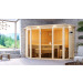 Karibu | Alcinda 2 Sauna met Dakkraag | Biokachel 9 kW Externe Bediening 403057-01